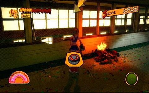 Po zakończeniu starcia wyjdź na korytarz i wyskocz przez rozbite okno - 1 - Highschool - zombie w szkole | Opis przejścia Lollipop Chainsaw - Lollipop Chainsaw - poradnik do gry