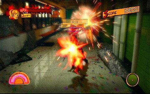 Po skróceniu dystansu, zombie zamiast pistoletu zacznie używać swojej pałki - 1 - Highschool - zombie w szkole | Opis przejścia Lollipop Chainsaw - Lollipop Chainsaw - poradnik do gry