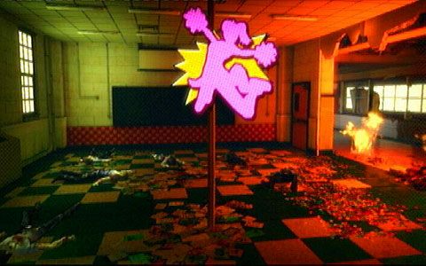 Gdy krótka cut-scenka dobiegnie końca, zaatakuje cię cała armia zombiaków - 1 - Highschool - sala gimnastyczna | Opis przejścia Lollipop Chainsaw - Lollipop Chainsaw - poradnik do gry