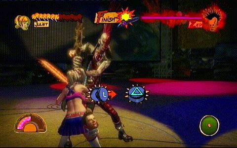 Powtarzaj operację tak długo, aż zetniesz głośnik - 1 - Highschool - walka z Zedem | Opis przejścia Lollipop Chainsaw - Lollipop Chainsaw - poradnik do gry