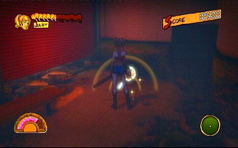 Na szczycie schodów skręć w prawo - 2 - Stadium - siłownia | Opis przejścia Lollipop Chainsaw - Lollipop Chainsaw - poradnik do gry