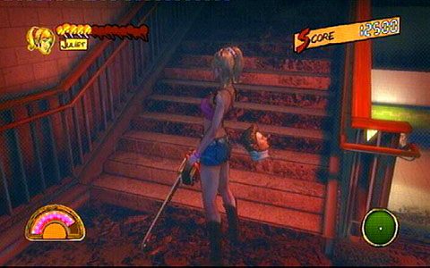 Z lewej strony znajdziesz kolejnego ukrytego lizaka - 2 - Stadium - siłownia | Opis przejścia Lollipop Chainsaw - Lollipop Chainsaw - poradnik do gry