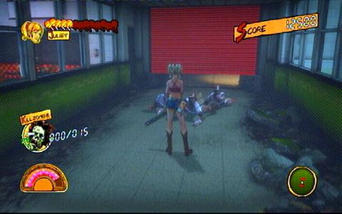 Na górze zaatakują się czołgający się baseballiście - 2 - Stadium - siłownia | Opis przejścia Lollipop Chainsaw - Lollipop Chainsaw - poradnik do gry