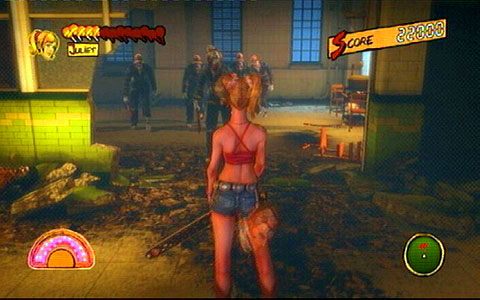 Biegnąc cały czas prosto dotrzesz do miejsca, gdzie zostaniesz zaatakowany przez grupkę strażaków - 2 - Stadium - siłownia | Opis przejścia Lollipop Chainsaw - Lollipop Chainsaw - poradnik do gry