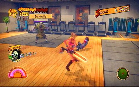 Pokonasz szybko rzucających piłkami wrogów, a pojawi się potężniejszy przeciwnik - Danielle - 2 - Stadium - siłownia | Opis przejścia Lollipop Chainsaw - Lollipop Chainsaw - poradnik do gry