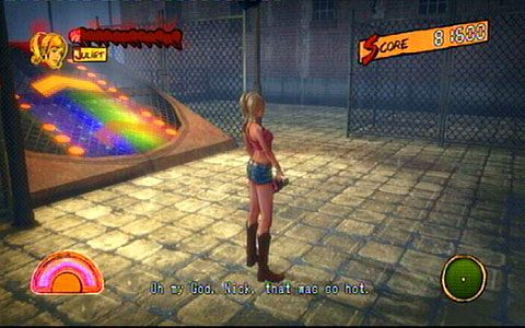 Dzięki pomocy Nicka odblokujesz kolejną wyskocznie, która zabierze cię na dalszy budynek - 2 - Stadium - walka z Wikke | Opis przejścia Lollipop Chainsaw - Lollipop Chainsaw - poradnik do gry