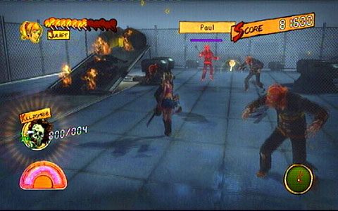 Tam czeka cię długa szarża przy pomocy Chainsaw Dasha oraz pojedynek z grupką strażników dowodzonych przez niejakiego Paula - 2 - Stadium - walka z Wikke | Opis przejścia Lollipop Chainsaw - Lollipop Chainsaw - poradnik do gry