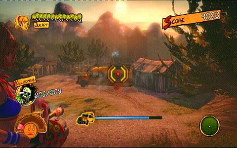 Idąc dalej prosto dotrzesz na plac gdzie młodsza siostra Juliet jest atakowana przez zombiaki - 3 - OBannon Farm - zombie na wsi | Opis przejścia Lollipop Chainsaw - Lollipop Chainsaw - poradnik do gry