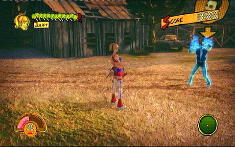 Po śmierci ostatniego wroga pojawi się bezgłowe ciało, dzięki któremu przedostaniesz się na drugą stronę ogrodzenia - 3 - OBannon Farm - zombie na wsi | Opis przejścia Lollipop Chainsaw - Lollipop Chainsaw - poradnik do gry