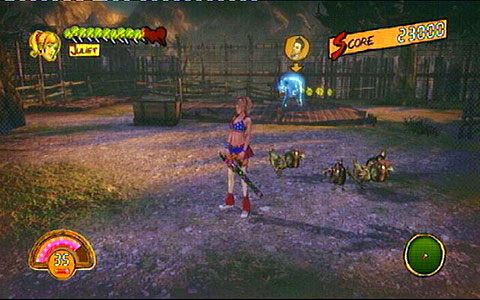 Możesz również pozabijać stojące obok kurczaki, żeby zdobyć kilka złotych medali - 3 - OBannon Farm - zombie na wsi | Opis przejścia Lollipop Chainsaw - Lollipop Chainsaw - poradnik do gry