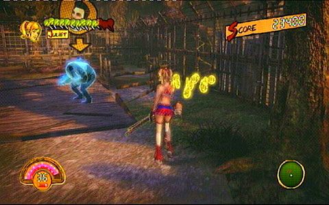 Gdy skończysz, zbierz medale leżące obok ogrodzenia i wykorzystaj bezgłowe ciało - 3 - OBannon Farm - zombie na wsi | Opis przejścia Lollipop Chainsaw - Lollipop Chainsaw - poradnik do gry