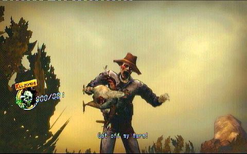Po zebraniu wszystkiego przejdź na drugą stronę ogrodzeni i pokonaj czekającą tam grupkę zombie - 3 - OBannon Farm - zombie na wsi | Opis przejścia Lollipop Chainsaw - Lollipop Chainsaw - poradnik do gry