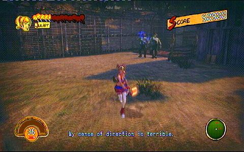 Idąc dalej natkniesz się na dwóch grubszych zombie - 3 - OBannon Farm - kombajn | Opis przejścia Lollipop Chainsaw - Lollipop Chainsaw - poradnik do gry