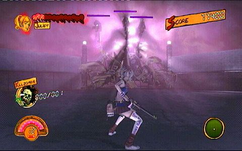 Zabij je tak samo jak poprzedniego stwora, a rozpocznie się starcie z trzygłową bestią - 3 - OBannon Farm - kombajn | Opis przejścia Lollipop Chainsaw - Lollipop Chainsaw - poradnik do gry