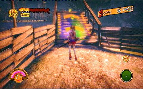 Na końcu znajdziesz wyskocznie do Chainsaw Dasha - 3 - OBannon Farm - kombajn | Opis przejścia Lollipop Chainsaw - Lollipop Chainsaw - poradnik do gry