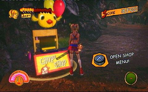 Po drugiej stronie znajdziesz sklep oraz lizaka - 3 - OBannon Farm - walka z Mariską | Opis przejścia Lollipop Chainsaw - Lollipop Chainsaw - poradnik do gry