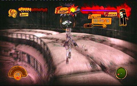 Zniszczenie ostatniej kopii umożliwi ci wykonanie trzeciej egzekucji i zakończenie etapu - 3 - OBannon Farm - walka z Mariską | Opis przejścia Lollipop Chainsaw - Lollipop Chainsaw - poradnik do gry