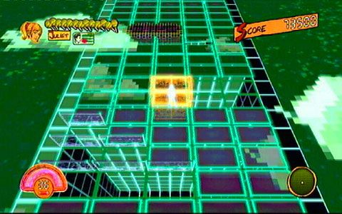 Tym razem musisz cały czas przesuwać się w górę, niszcząc napotkanych wrogów i nadlatujące pociski - 4 - Fulci Fun Center - walka z Josey | Opis przejścia Lollipop Chainsaw - Lollipop Chainsaw - poradnik do gry