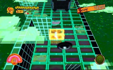 Oprócz tego napotkasz na swojej drodze dwa rodzaje dysków - 4 - Fulci Fun Center - walka z Josey | Opis przejścia Lollipop Chainsaw - Lollipop Chainsaw - poradnik do gry