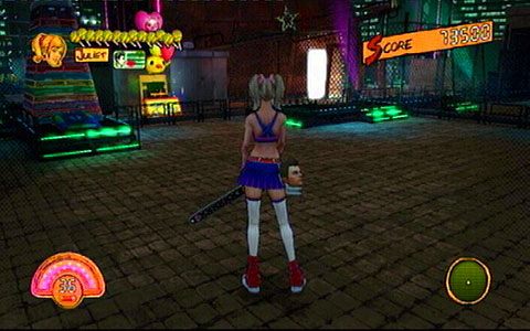 Gdy dotrzesz na szczyt, gra dobiegnie końca, a Juliet znajdzie się na dachu budynku - 4 - Fulci Fun Center - walka z Josey | Opis przejścia Lollipop Chainsaw - Lollipop Chainsaw - poradnik do gry