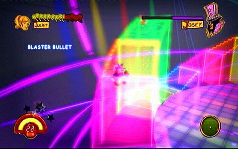 Dodatkową amunicje znajdziesz na kolorowych schodach po bokach sceny - 4 - Fulci Fun Center - walka z Josey | Opis przejścia Lollipop Chainsaw - Lollipop Chainsaw - poradnik do gry