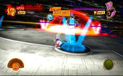 Będąc na pokładzie statku musisz zniszczyć stojące dookoła niebieskie silniki - 4 - Fulci Fun Center - walka z Josey | Opis przejścia Lollipop Chainsaw - Lollipop Chainsaw - poradnik do gry