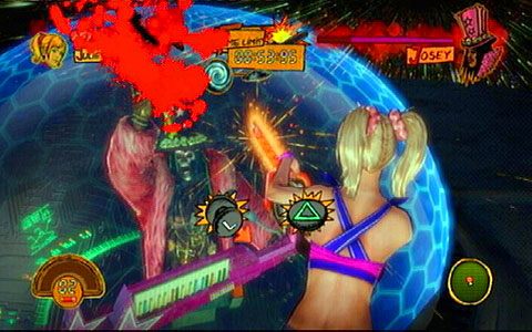 Gdy ostatni silnik wybuchnie, dobij bossa i zakończ etap - 4 - Fulci Fun Center - walka z Josey | Opis przejścia Lollipop Chainsaw - Lollipop Chainsaw - poradnik do gry