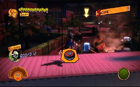 Po rozpoczęciu etapu zeskocz na dół i pozbądź się chodzących w okolicy zombie - 5 - Cathedral - zombie na budowie | Opis przejścia Lollipop Chainsaw - Lollipop Chainsaw - poradnik do gry