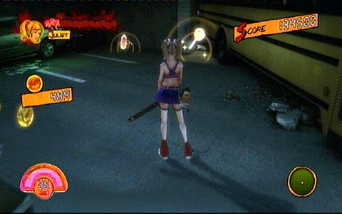 Na ziemi powstanie wtedy linia złotych medali, które zaprowadzą cie do zamkniętych drzwi - 5 - Cathedral - zombie na budowie | Opis przejścia Lollipop Chainsaw - Lollipop Chainsaw - poradnik do gry