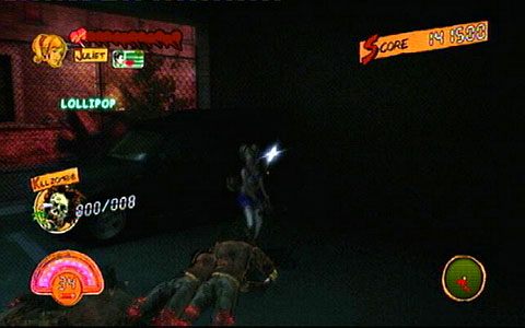 Dalej znajdziesz lizaka oraz kilku czołgających się wrogów - 5 - Cathedral - zombie na budowie | Opis przejścia Lollipop Chainsaw - Lollipop Chainsaw - poradnik do gry