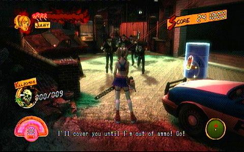 Po śmierci ostatniego wroga biegnij dalej, aż trafisz do miejsca z prawdziwą armią zombie - 5 - Cathedral - zombie na budowie | Opis przejścia Lollipop Chainsaw - Lollipop Chainsaw - poradnik do gry