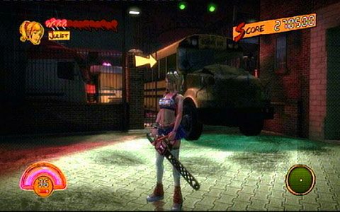 Po śmierci ostatniego z nich wejdź do stojącego niedaleko autobusu - 5 - Cathedral - zombie na budowie | Opis przejścia Lollipop Chainsaw - Lollipop Chainsaw - poradnik do gry