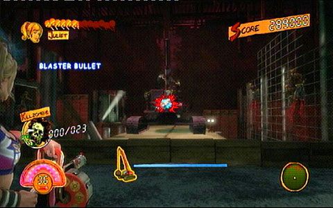 Na górze będziesz musiał chronić siostr przed nadlatującymi zombiakami - 5 - Cathedral - zombie na budowie | Opis przejścia Lollipop Chainsaw - Lollipop Chainsaw - poradnik do gry