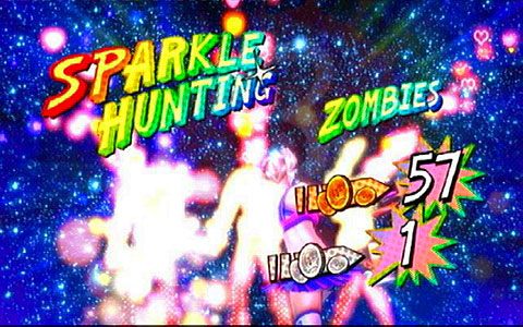 Ostatni zombie z radiem, które wzmacnia pozostałych, jest na dole z prawej - 5 - Cathedral - walka z Lewis Legend | Opis przejścia Lollipop Chainsaw - Lollipop Chainsaw - poradnik do gry