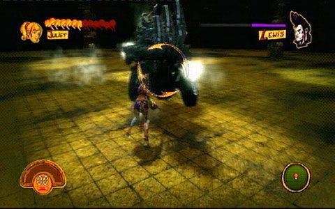 W ostatniej fazie starcia Levis będziesz bardzo dużo szarżował i strzelał - 5 - Cathedral - walka z Lewis Legend | Opis przejścia Lollipop Chainsaw - Lollipop Chainsaw - poradnik do gry