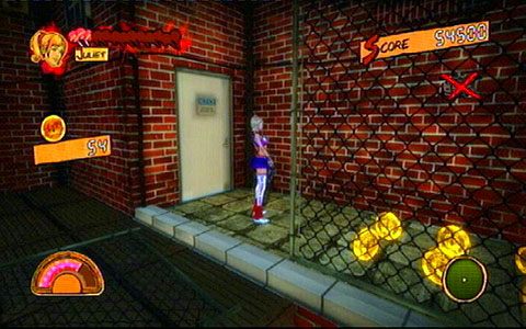 Z prawej strony będą leżały złote medale, które zaprowadzą cie do lizaka - Prolog | Lollipop Wrappers | Lollipop Chainsaw - Lollipop Chainsaw - poradnik do gry