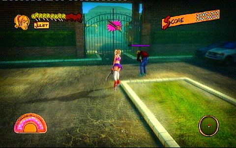 Po uratowaniu trzeciego ucznia, będziesz musiał razem z nim przejść przez zamknięta bramę - Prolog | Lollipop Wrappers | Lollipop Chainsaw - Lollipop Chainsaw - poradnik do gry