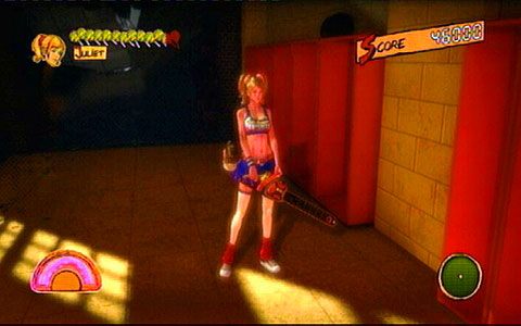 Po zabiciu wszystkich przeciwników, zniszcz szafki na końcu korytarza, a w jednej z nich znajdziesz poszukiwanego lizaka - Etap I - High School | Lollipop Wrappers | Lollipop Chainsaw - Lollipop Chainsaw - poradnik do gry