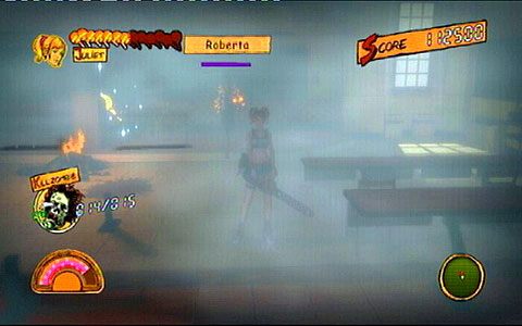 W zadymionej klasie czeka cię walka z zombie o imieniu Roberta - Etap I - High School | Lollipop Wrappers | Lollipop Chainsaw - Lollipop Chainsaw - poradnik do gry