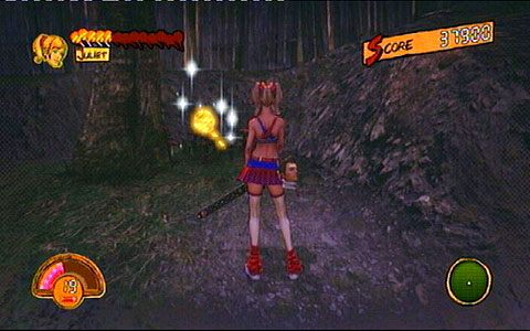 Po spotkaniu z zombie-krowami wróć na drogę, a następnie skręć w lewo - Etap 3 - OBannon Farm | Lollipop Wrappers | Lollipop Chainsaw - Lollipop Chainsaw - poradnik do gry