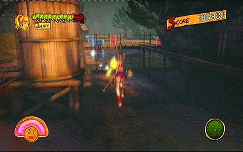 Po zejściu w dół strumienia biegnij cały czas prosto, aż natkniesz się na grupkę grubych zombie - Etap 3 - OBannon Farm | Lollipop Wrappers | Lollipop Chainsaw - Lollipop Chainsaw - poradnik do gry