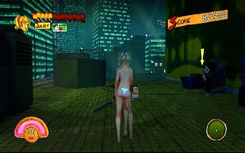 Jak uda ci się zestrzelić helikopter, na dachu budynku pojawi się automat z kolejną grą - Etap 4 - Fulci Fungi Center | Lollipop Wrappers | Lollipop Chainsaw - Lollipop Chainsaw - poradnik do gry