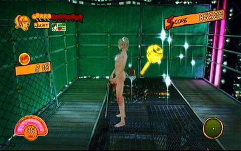 Wyskocz jak najwyżej, a dostaniesz się do miejsca ze złotym lizakiem - Etap 4 - Fulci Fungi Center | Lollipop Wrappers | Lollipop Chainsaw - Lollipop Chainsaw - poradnik do gry