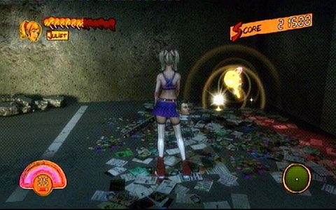 Po jej zniszczeniu powinieneś zobaczyć złotego lizaka - Etap 5 - Cathedra | Lollipop Wrappers | Lollipop Chainsaw - Lollipop Chainsaw - poradnik do gry