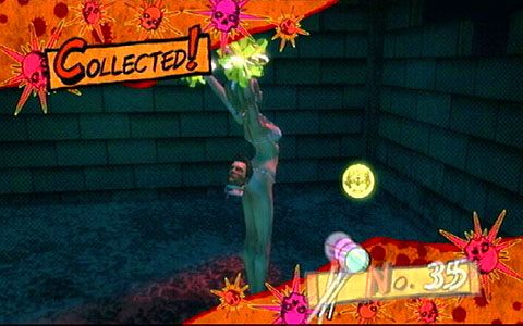 Wylądujesz w ten sposób na szczycie rusztowania, gdzie ukryto następnego lizaka - Etap 5 - Cathedra | Lollipop Wrappers | Lollipop Chainsaw - Lollipop Chainsaw - poradnik do gry