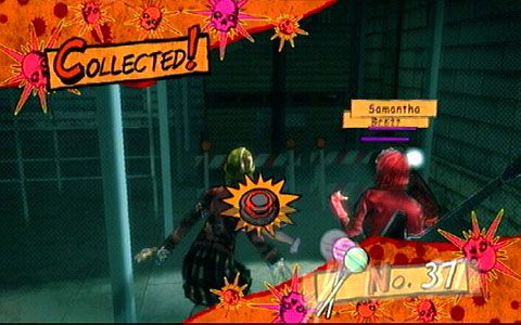 Zaraz po wejściu na niego użyć Chainsaw Dasha i skieruj się w prawy róg lokacji - Etap 5 - Cathedra | Lollipop Wrappers | Lollipop Chainsaw - Lollipop Chainsaw - poradnik do gry