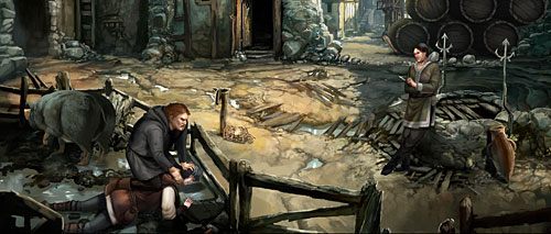 Na początek porozmawiaj z Olgierdem, co jednak nie na wiele się zda - Poradnik do gry - The Oak Leaf Challenge | The Dark Eye Chains of Satinav - The Dark Eye: Chains of Satinav - poradnik do gry