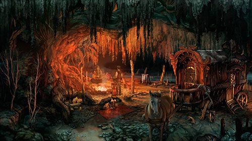 Wędrując w kierunku Czerwonego Jeziora Geron i Nuri napotkają na swojej drodze starą kobietę o imieniu Isida - Bad Leads to Worse | The Dark Eye Chains of Satinav - The Dark Eye: Chains of Satinav - poradnik do gry