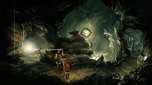 Obejrzyj postument z pawiem (Statue of Peacock) i poproś Nuri żeby go cały czas dotykała (Touch peacock) - Fanglari Ho! | The Dark Eye Chains of Satinav - The Dark Eye: Chains of Satinav - poradnik do gry