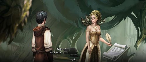 Zostaniesz zatrzymany przez żołnierza i po krótkiej rozmowie zaprowadzony przed oblicze królowej (Queen) - Three Impossible Tasks | The Dark Eye Chains of Satinav - The Dark Eye: Chains of Satinav - poradnik do gry